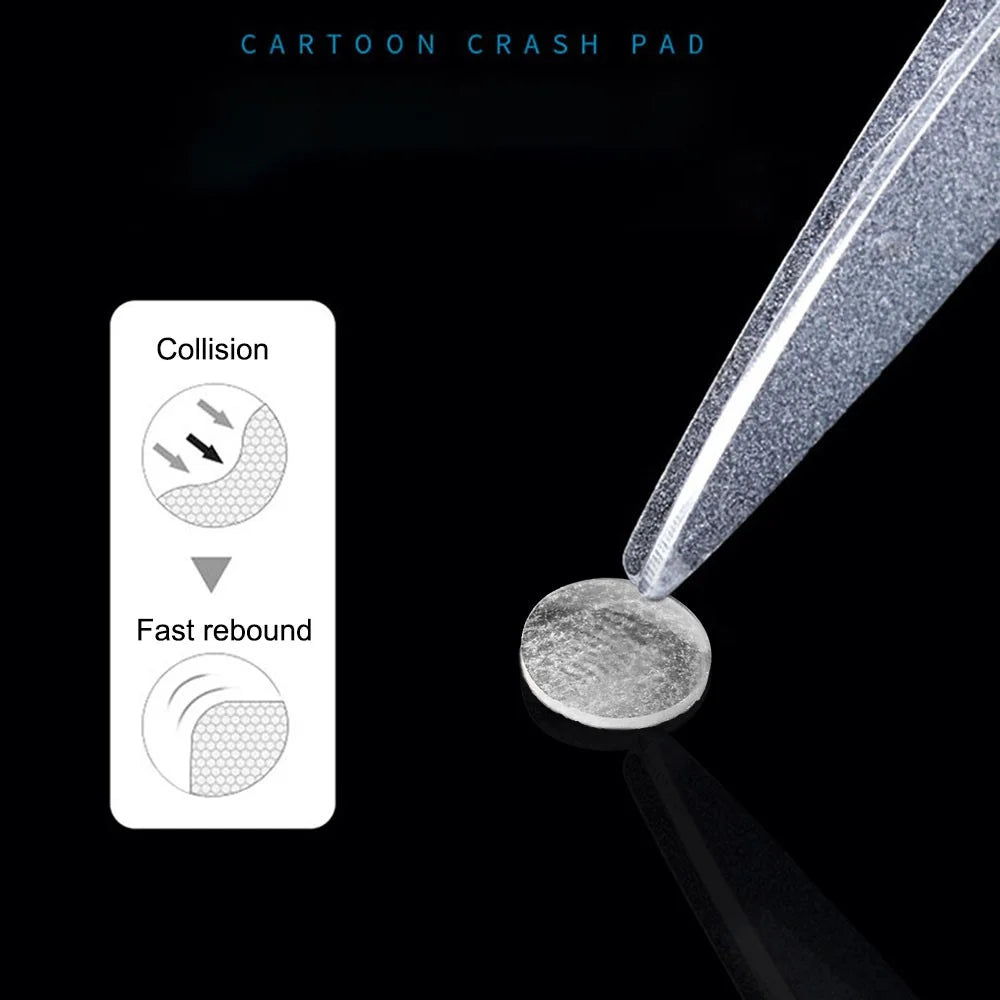 100Pcs 8*1.5mm Self Adhesive Clear Silicone Furniture Anti-collision Round Pads Shock Absorption Cabinet Door Bumpers Furniture Damper Dots - 5