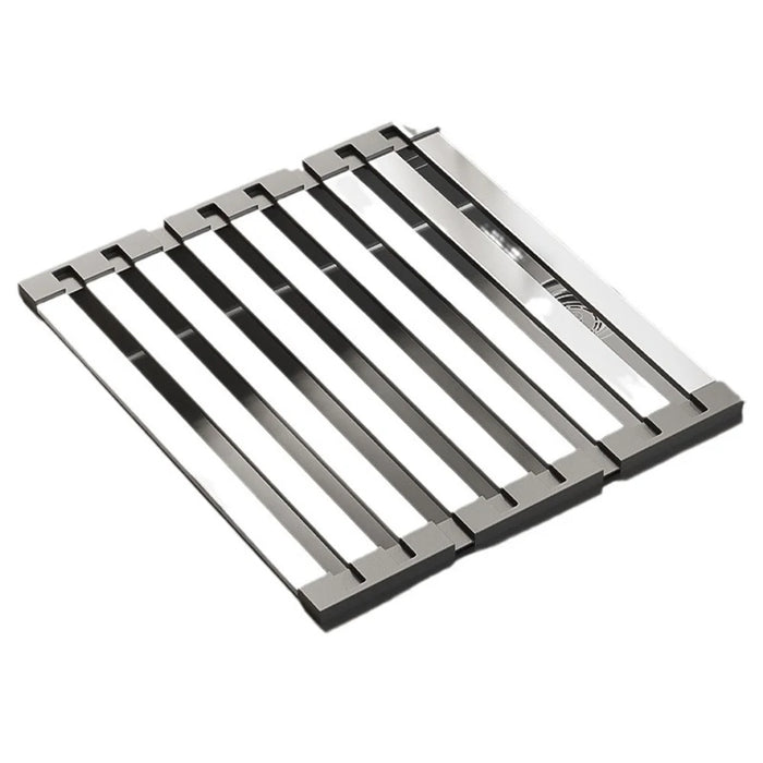 Foldable Extendable Over Sink Dish Drying Rack 304 Stainless Steel Kitchen Organizer Storage Shelf 55 x 32.5cm - 3