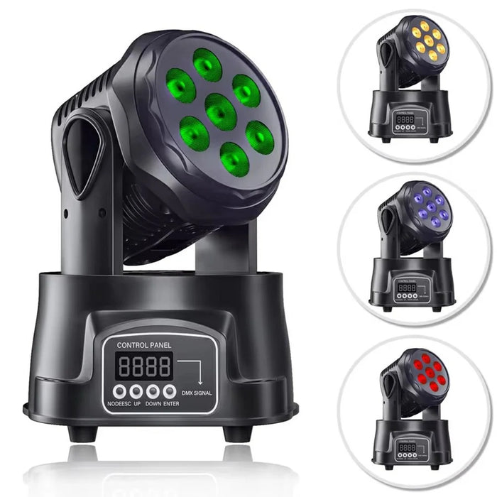 7 LEDs 10W RGBW 540 Degree Moving Head Stage Light for DJ Party KTV Bar Disco Rotating Spotlight - 2