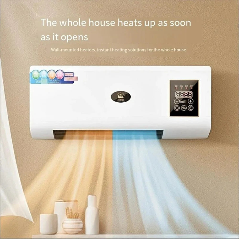 Wall Mounted Heater Fan for Bedroom Living Room Heating / Cooling Dual Use Mini Air Conditioner, EU Plug - 3