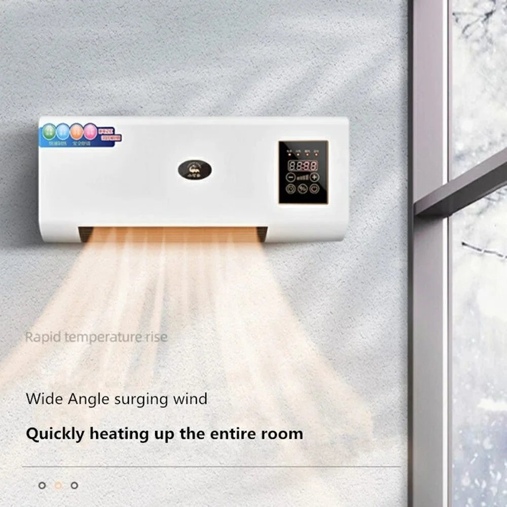 Wall Mounted Heater Fan for Bedroom Living Room Heating / Cooling Dual Use Mini Air Conditioner, EU Plug - 6