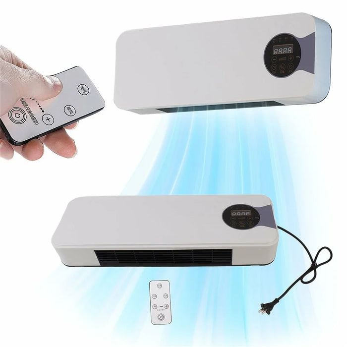 220V Wall Mounted Electric Heater with Remote Heating / Cooling Dual Use Mini Air Conditioner, EU Plug - 3