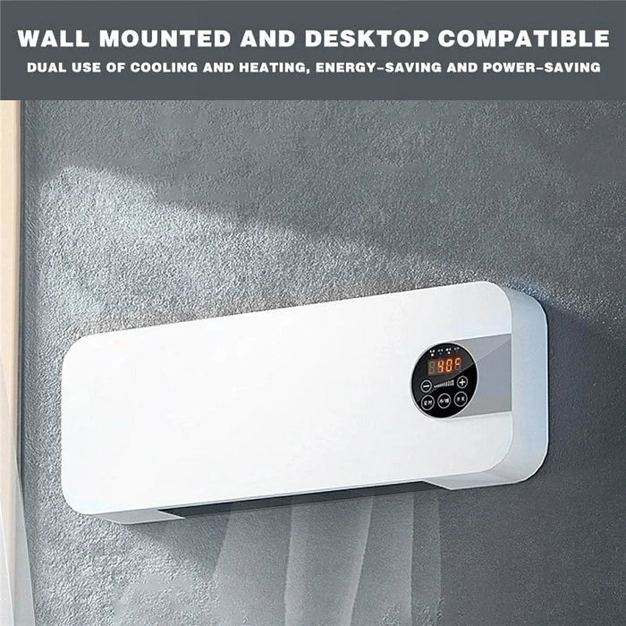 220V Wall Mounted Electric Heater with Remote Heating / Cooling Dual Use Mini Air Conditioner, EU Plug - 4
