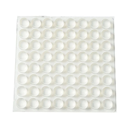 64Pcs 12*4mm Transparent Self Adhesive Silicone Furniture Anti-collision Round Pads Cabinet Door Bumpers Anti-impact Damper Dots - 1