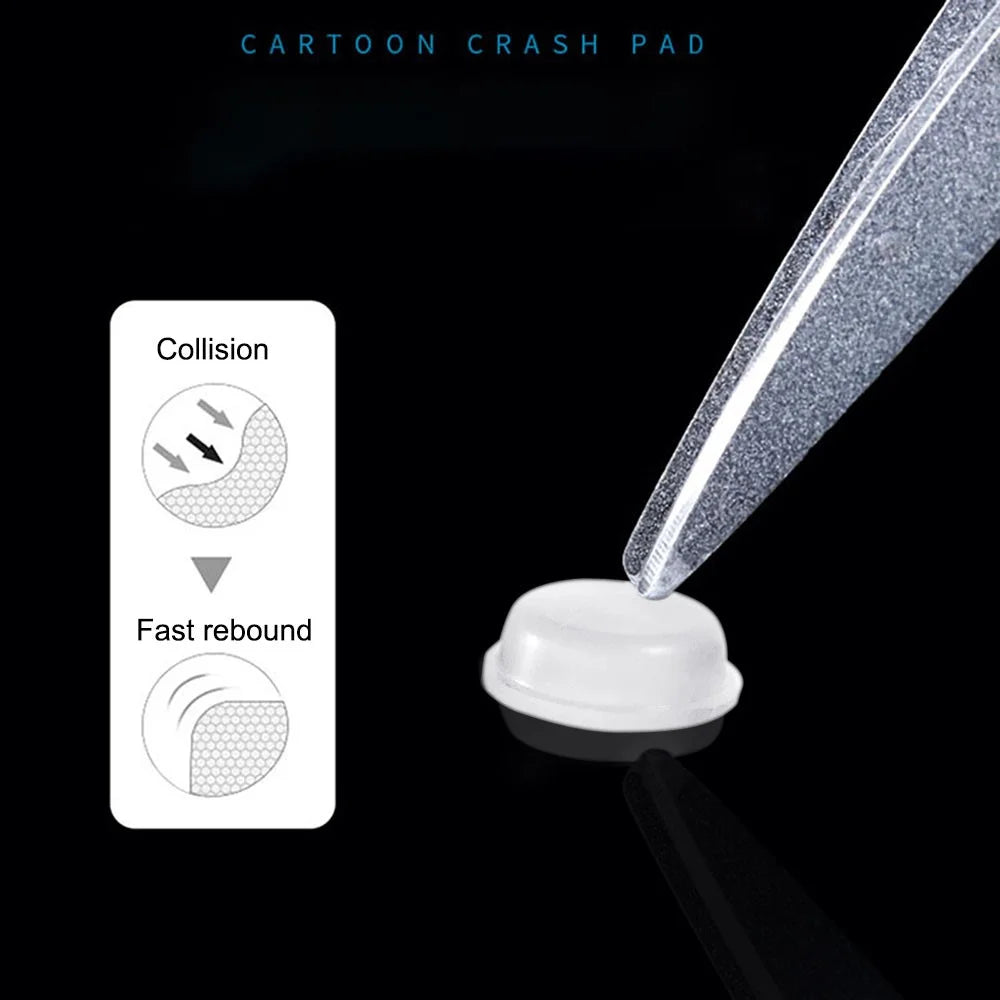 64Pcs 12*4mm Transparent Self Adhesive Silicone Furniture Anti-collision Round Pads Cabinet Door Bumpers Anti-impact Damper Dots - 5