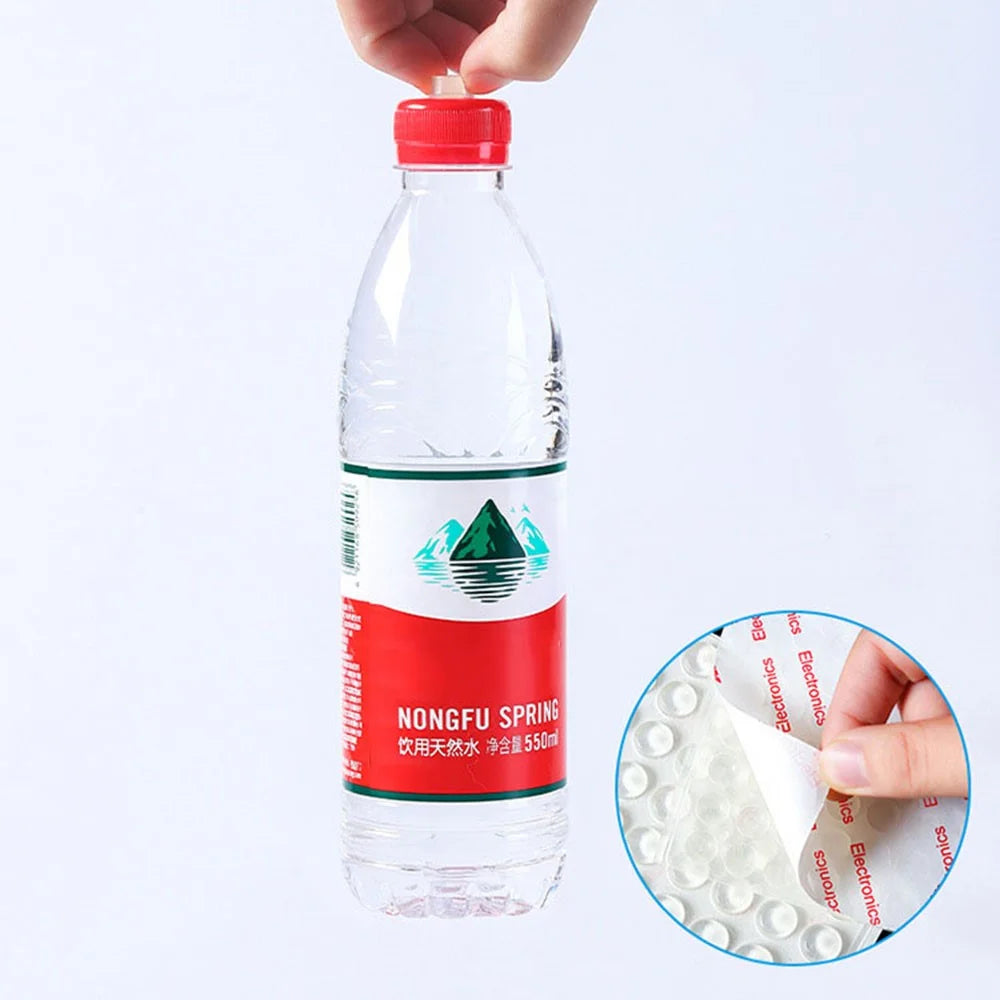64Pcs 12*4mm Transparent Self Adhesive Silicone Furniture Anti-collision Round Pads Cabinet Door Bumpers Anti-impact Damper Dots - 7