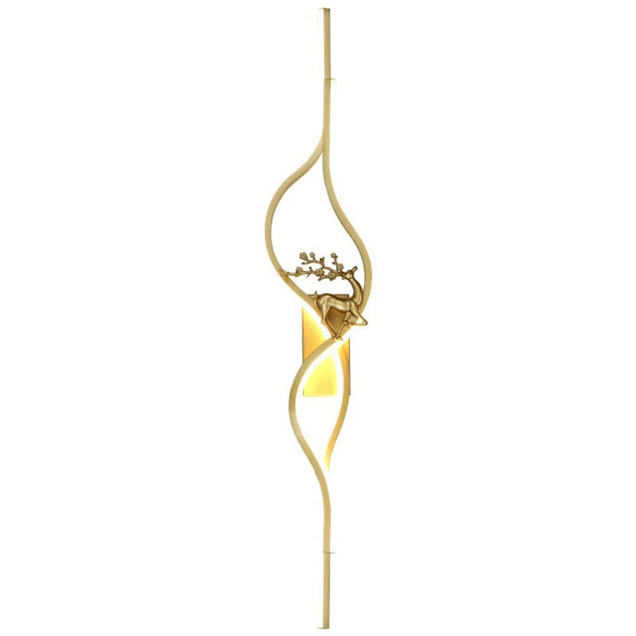 60cm Linear Wall Light Bedroom Living Room Sofa Background Sconce Decorative Lamp - Golden / Left - 2