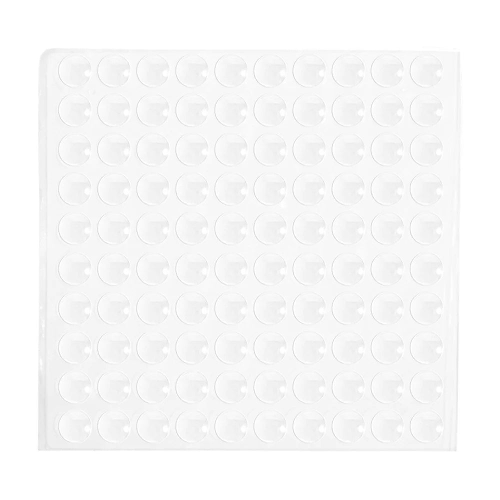 100Pcs 10*2mm Self Adhesive Clear Silicone Home Furniture Damper Dots Anti-collision Cabinet Door Bumpers Round Pads - 1