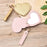 Heart Shape Pocket Mirror with Keychain PU Leather Cosmetic Mirror Rotating Mini Makeup Mirror Hanging Ornament - Pink - 2