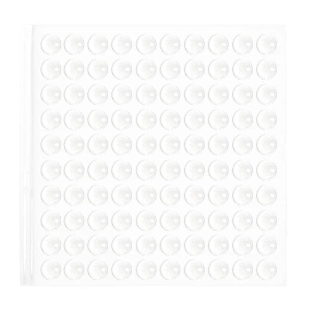 100Pcs 8*2.5mm Home Furniture Anti-collision Damper Dots Self Adhesive Clear Silicone Cabinet Door Bumpers Round Pads - 1