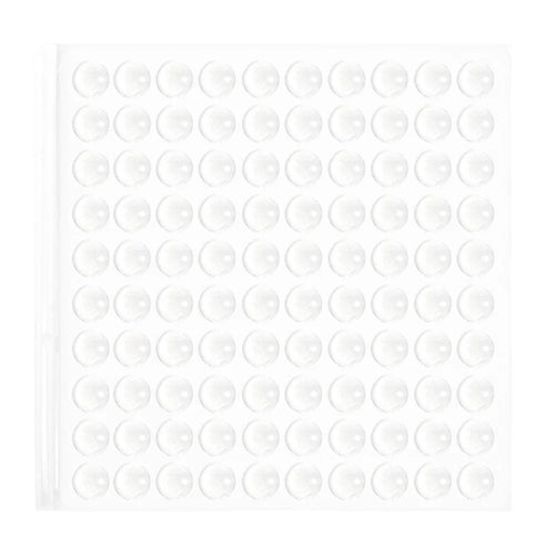 100Pcs 8*2.5mm Home Furniture Anti-collision Damper Dots Self Adhesive Clear Silicone Cabinet Door Bumpers Round Pads - 1