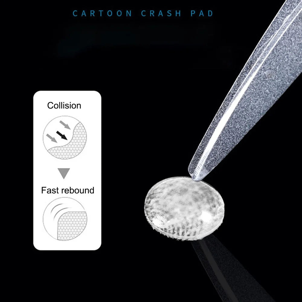 100Pcs 8*2.5mm Home Furniture Anti-collision Damper Dots Self Adhesive Clear Silicone Cabinet Door Bumpers Round Pads - 5