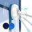 138cm Extendable Long Handle Electric Window Cleaner Wet and Dry Use Wireless Rotating Mop - Blue - 4