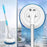 138cm Extendable Long Handle Electric Window Cleaner Wet and Dry Use Wireless Rotating Mop - Blue - 5