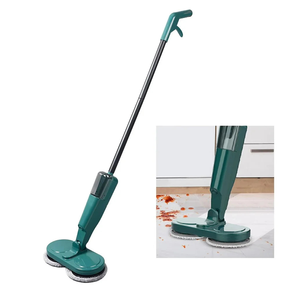S8 7.4V Electric Mop Cordless Floor Cleaner Automatic Water Spraying Cleaning Machine with Bucket - Green - 4