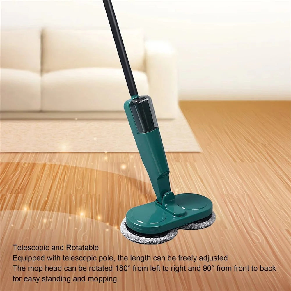 S8 7.4V Electric Mop Cordless Floor Cleaner Automatic Water Spraying Cleaning Machine with Bucket - Green - 6