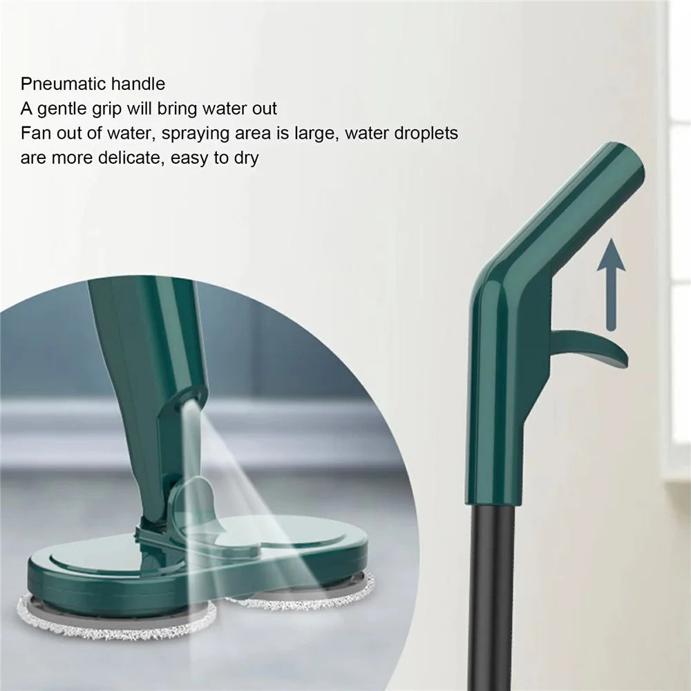 S8 7.4V Electric Mop Cordless Floor Cleaner Automatic Water Spraying Cleaning Machine with Bucket - Green - 7
