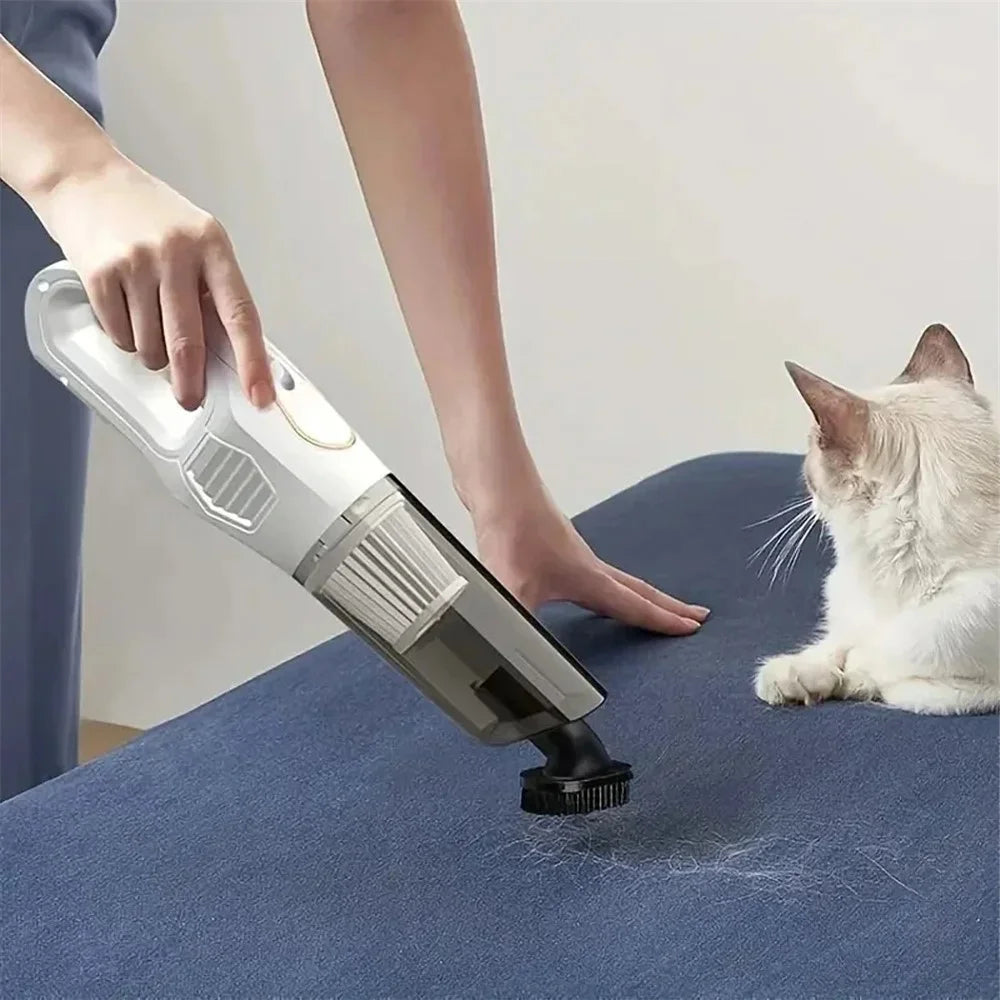 7.4V Handheld Vacuum Cleaner Multifunctional Cordless Powerful Suction Dust Blower for Car Home - Black - 3