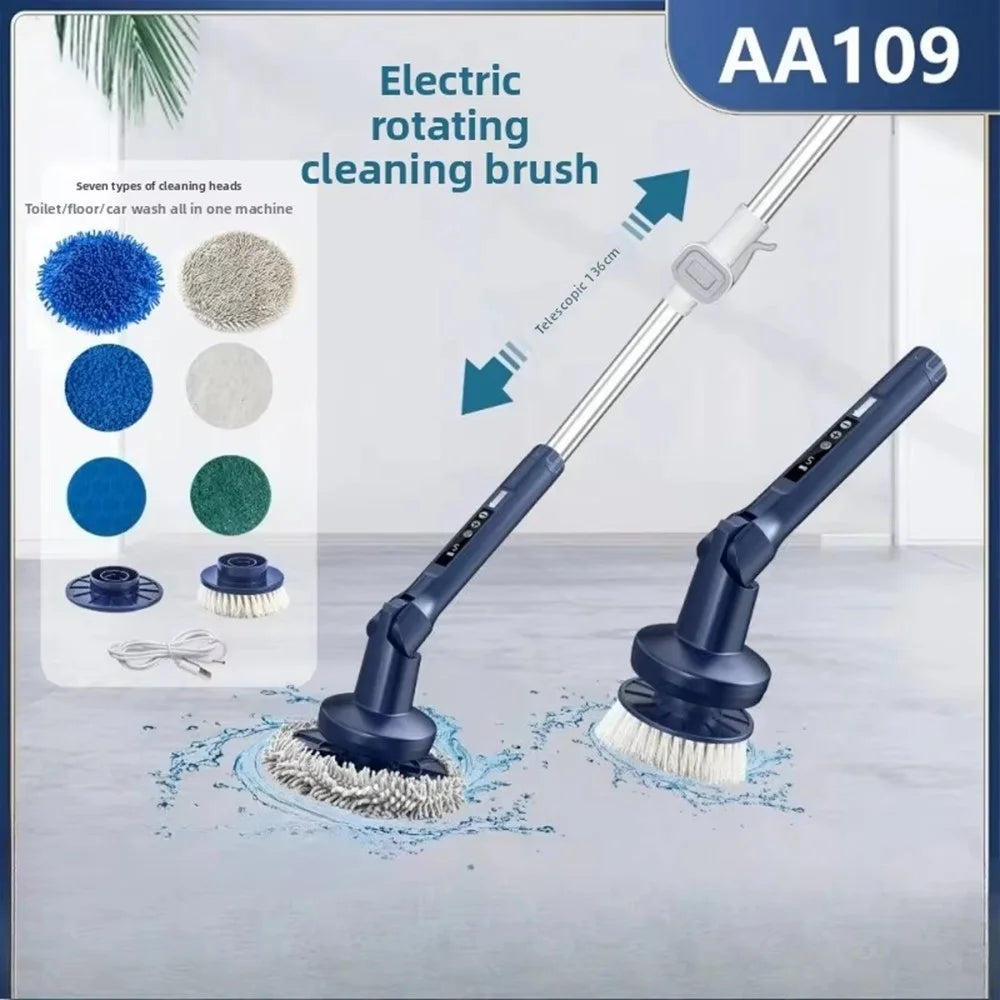 Multifunction Electric Cleaning Brush 5 Speeds Auto Rotating Cordless Handheld Cleaner for Glass Kitchen Bathroom - 4