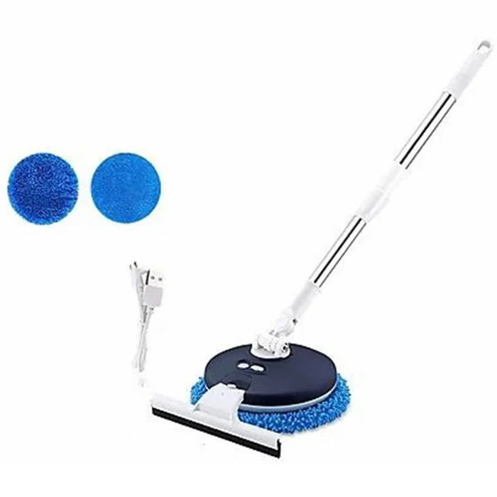174cm Extendable Pole Cordless Electric Window Cleaner with Squeegee Wet Dry Use for Windows Doors Floors - Blue - 2