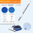 174cm Extendable Pole Cordless Electric Window Cleaner with Squeegee Wet Dry Use for Windows Doors Floors - Blue - 3