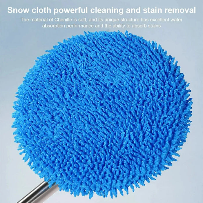 174cm Extendable Pole Cordless Electric Window Cleaner with Squeegee Wet Dry Use for Windows Doors Floors - Blue - 7