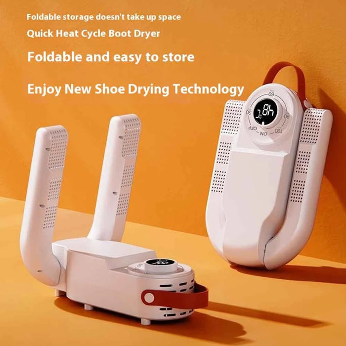 Foldable Electric Shoe Dryer Smart Shoes Dehumidifier with Timer Function Boots Socks Warmer, EU Plug - 3