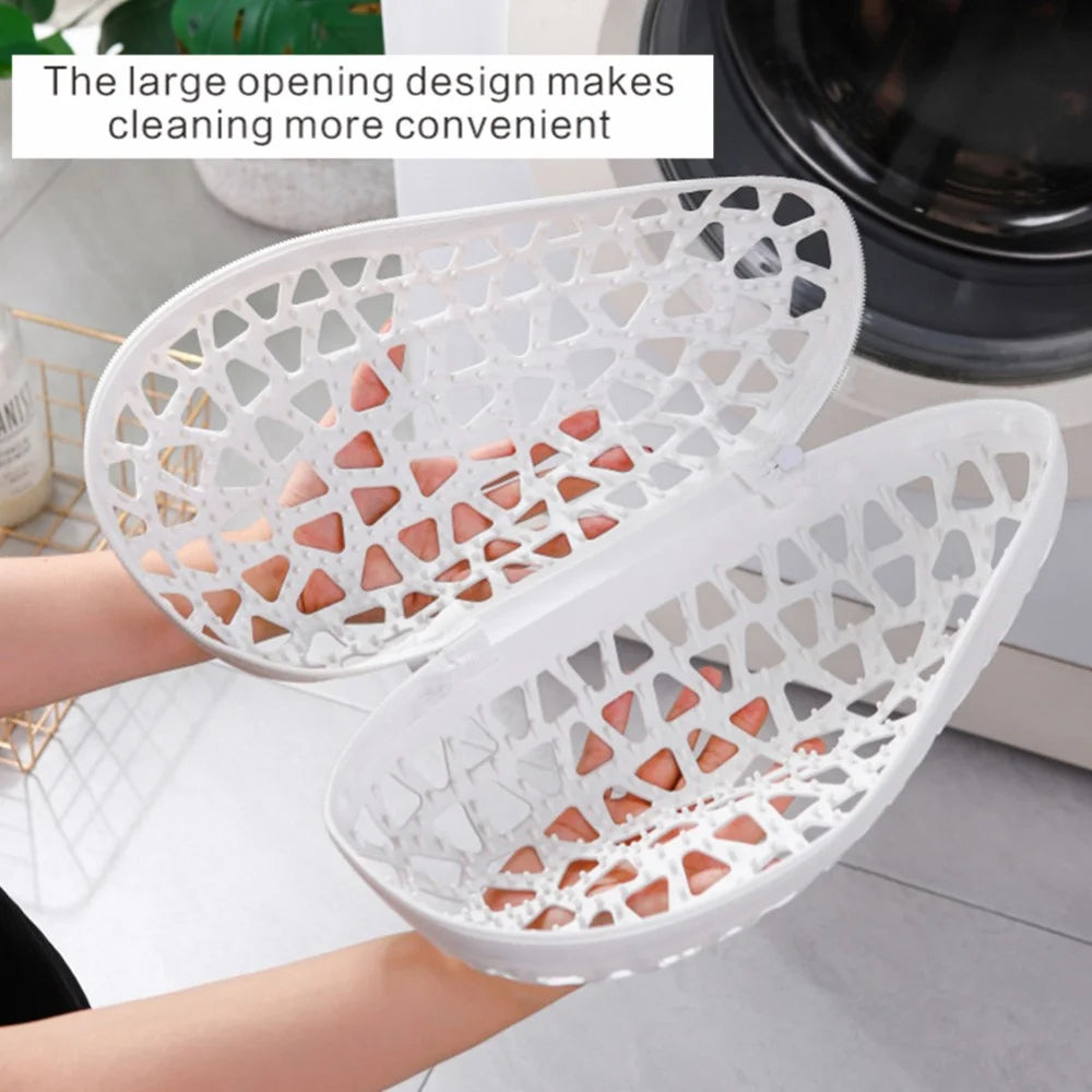 TPE Shoes Washing Bag for Washing Machine Laundry Bag for Sneakers Canvas Running Shoes Up To 33cm - Grey - 2
