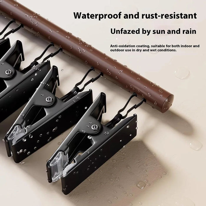 10 Clips Socks Hanger Retro Style Carbon Steel Drying Rack Multifunctional Laundry Organizer - 6