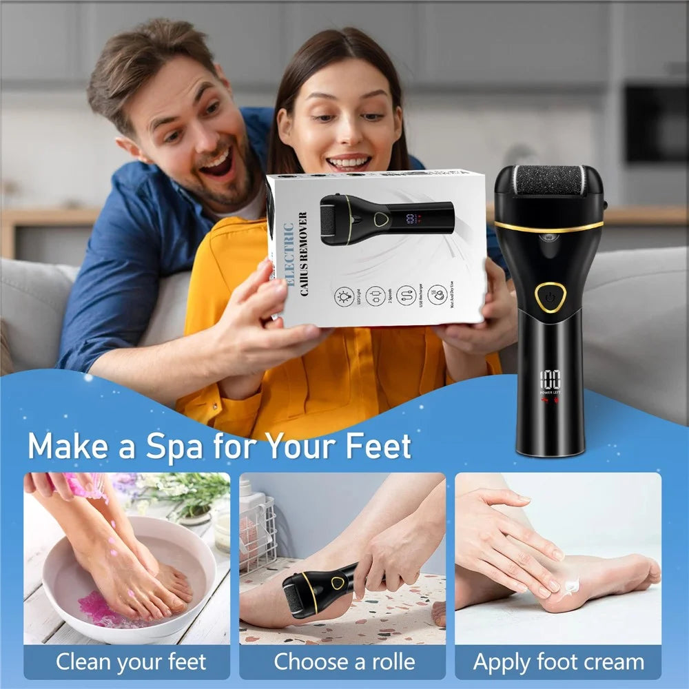 13Pcs Automatic Callus Remover Waterproof Electric Foot File Set for Home - Black - 6