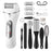 Rechargeable Electric Foot File Kit Set Digital Display Callus Remover Automatic Pedicure Tool for Dead Skin - Tarnish Grey - 1