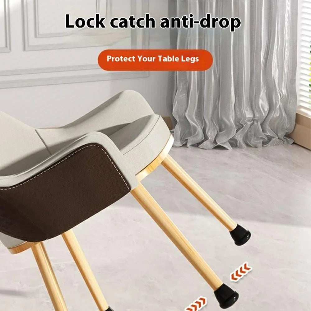 4Pcs Size L Chair Leg Covers Anti Scratch Floor Protectors Non Slip Silicone Furniture Feet Pads for 22-25mm Diameter - 4