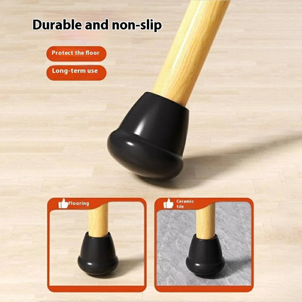 4Pcs Size L Chair Leg Covers Anti Scratch Floor Protectors Non Slip Silicone Furniture Feet Pads for 22-25mm Diameter - 5