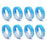 8Pcs 55-68mm Luggage Wheels Silicone Covers Noise Reduction Gradient Color for Suitcase Spinner Wheels - Blue White - 1