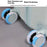 8Pcs 55-68mm Luggage Wheels Silicone Covers Noise Reduction Gradient Color for Suitcase Spinner Wheels - Blue White - 3