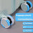8Pcs 55-68mm Luggage Wheels Silicone Covers Noise Reduction Gradient Color for Suitcase Spinner Wheels - Blue White - 5
