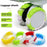 8Pcs 55-68mm Luggage Wheels Silicone Covers Noise Reduction Gradient Color for Suitcase Spinner Wheels - Blue White - 7