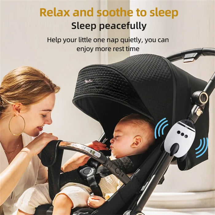 SR10 Portable Baby Stroller Shaker Infant Sleep Soothing Device with White Noise Bluetooth-compatible Music Player - 3