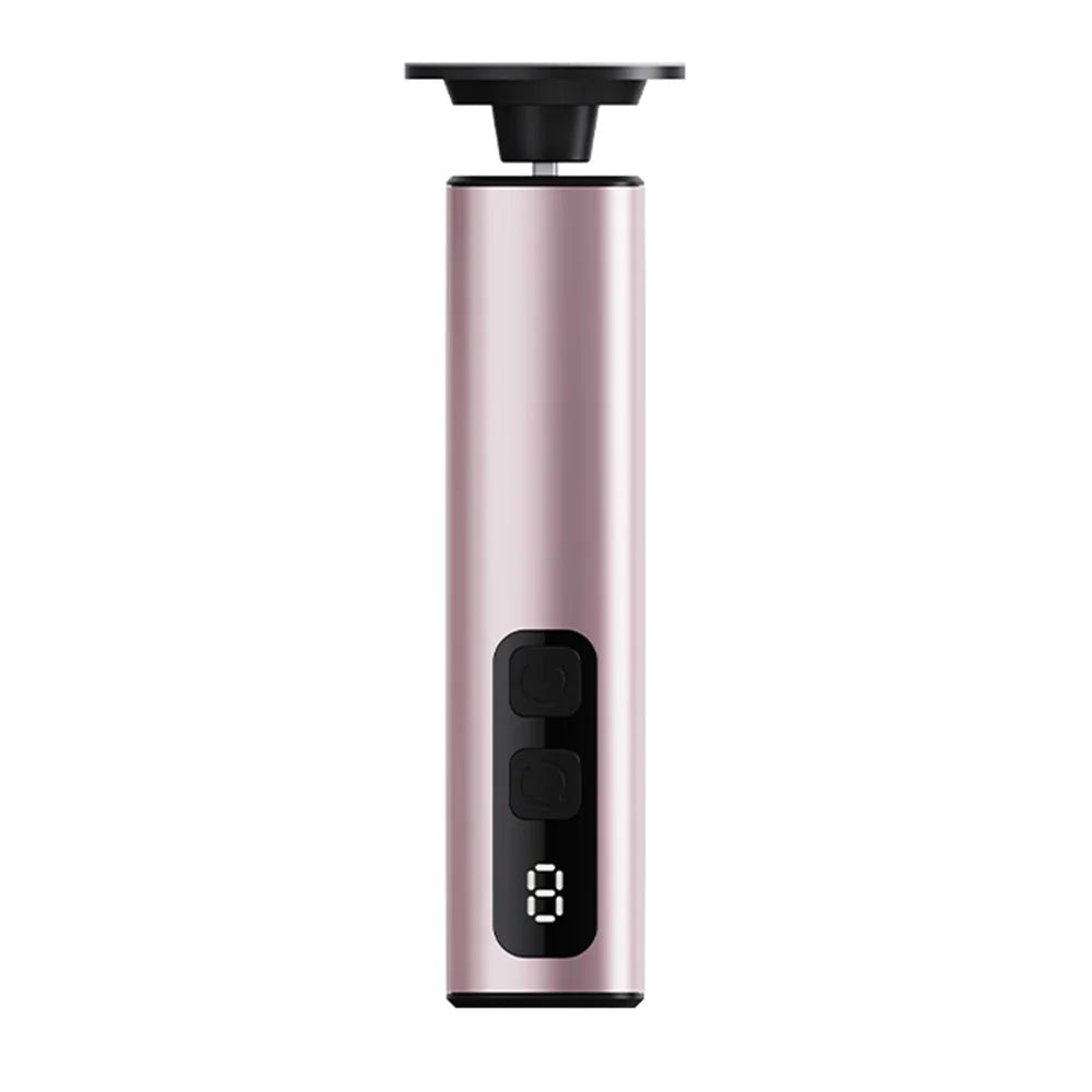 FR10 Portable Electric Foot File 9 Speed Settings LCD Display Callus Remover Aluminum Alloy Pedicure Tool Gift - Rose Gold - 1