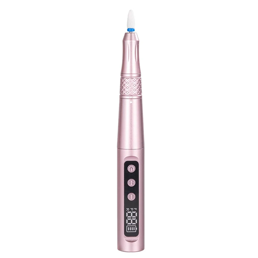 ND-10 Electric Nail Drill Machine Portable Manicure Pedicure Tool Gift Nail File Buffer Polisher - Pink - 1