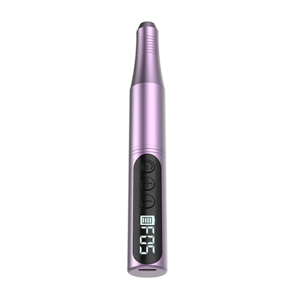 HX-09 Electric Nail File USB Wireless Nail Grinding Machine Gift 4 Speed Settings for Home / Salon - Purple - 1