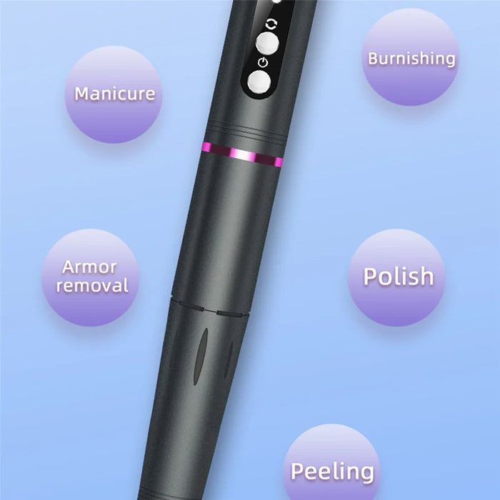 HX-08 Electric Nail File Portable Manicure Drill Grinding Machine Gift 3 Speed Settings for Home / Salon - 5