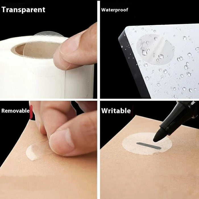 500Pcs / Roll 3cm Diameter 5C Thickness Transparent Stickers Round Self Adhesive Labels for Envelopes Gifts - 6