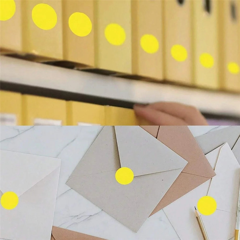 500Pcs / Roll Round Sticker Removable Self Adhesive Labels for Organization Coding Labeling - C515 - 5
