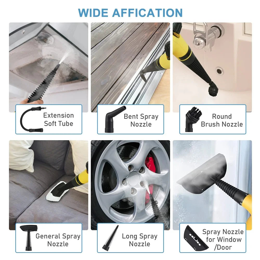 High Pressure Steam Cleaner Handheld Multi-Function Kitchen Home Appliance Portable Steamer for Cleaning - 4