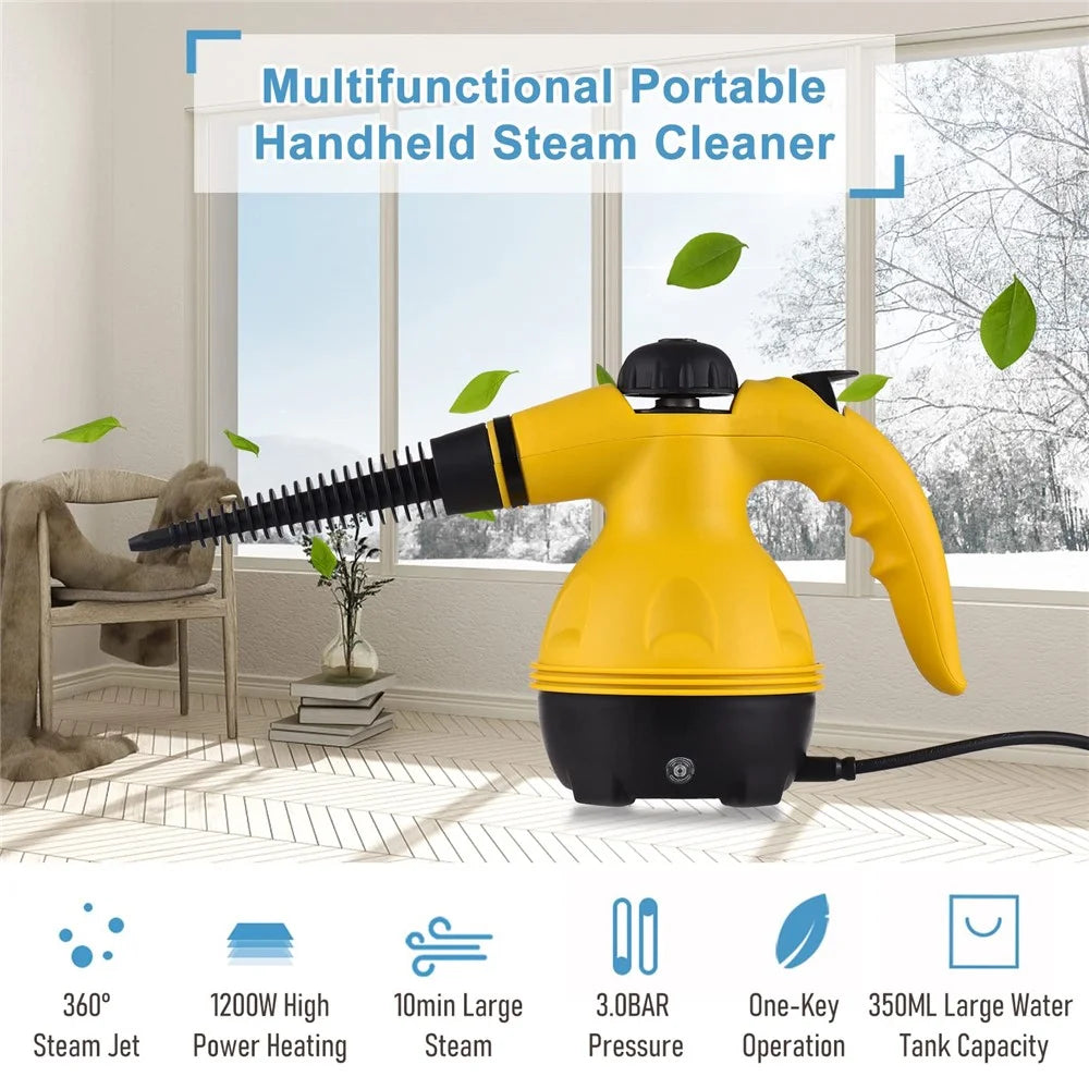 High Pressure Steam Cleaner Handheld Multi-Function Kitchen Home Appliance Portable Steamer for Cleaning - 5