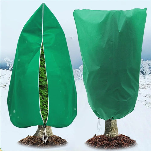 80 x 120cm Plant Frost Protection Cover Nonwoven Outdoor Windproof Warm Winter Freeze Guard for Greenhouse / Garden - Green - 1