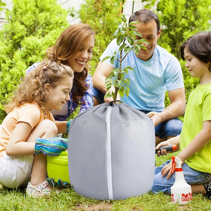 45 x 70cm Plant Frost Protection Cover Garden Tree Anti-Freeze Insulation Bag Oxford Fabric Eco-Friendly Pot Shield - Grey - 5
