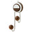 Suction Cup Hooks Multipurpose Wall Mounted Hangers for Bathroom / Kitchen / Living Room - Walnut - 1