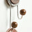 Suction Cup Hooks Multipurpose Wall Mounted Hangers for Bathroom / Kitchen / Living Room - Walnut - 4